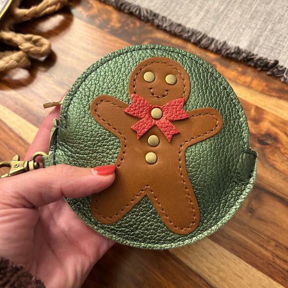 Portland Leather Holiday Pouch GINGERBREAD Keychain PLG Gordita NEW FAST SHIP - Picture 4 of 4